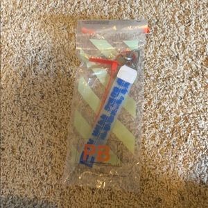 Fake off white keychain